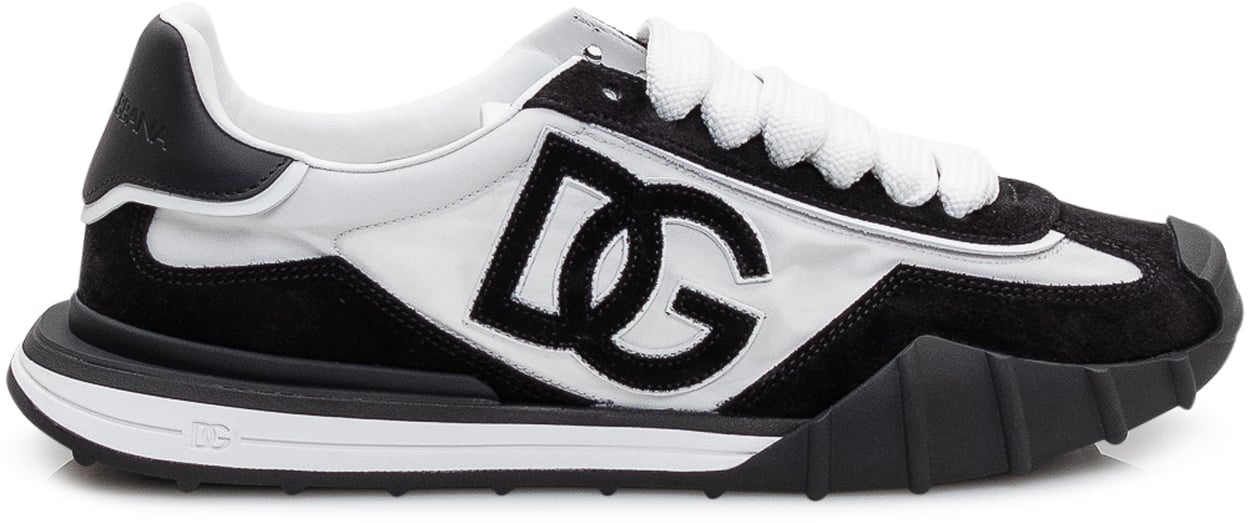 Dolce & Gabbana Sneaker Bassa con Logo Laterale Zwart