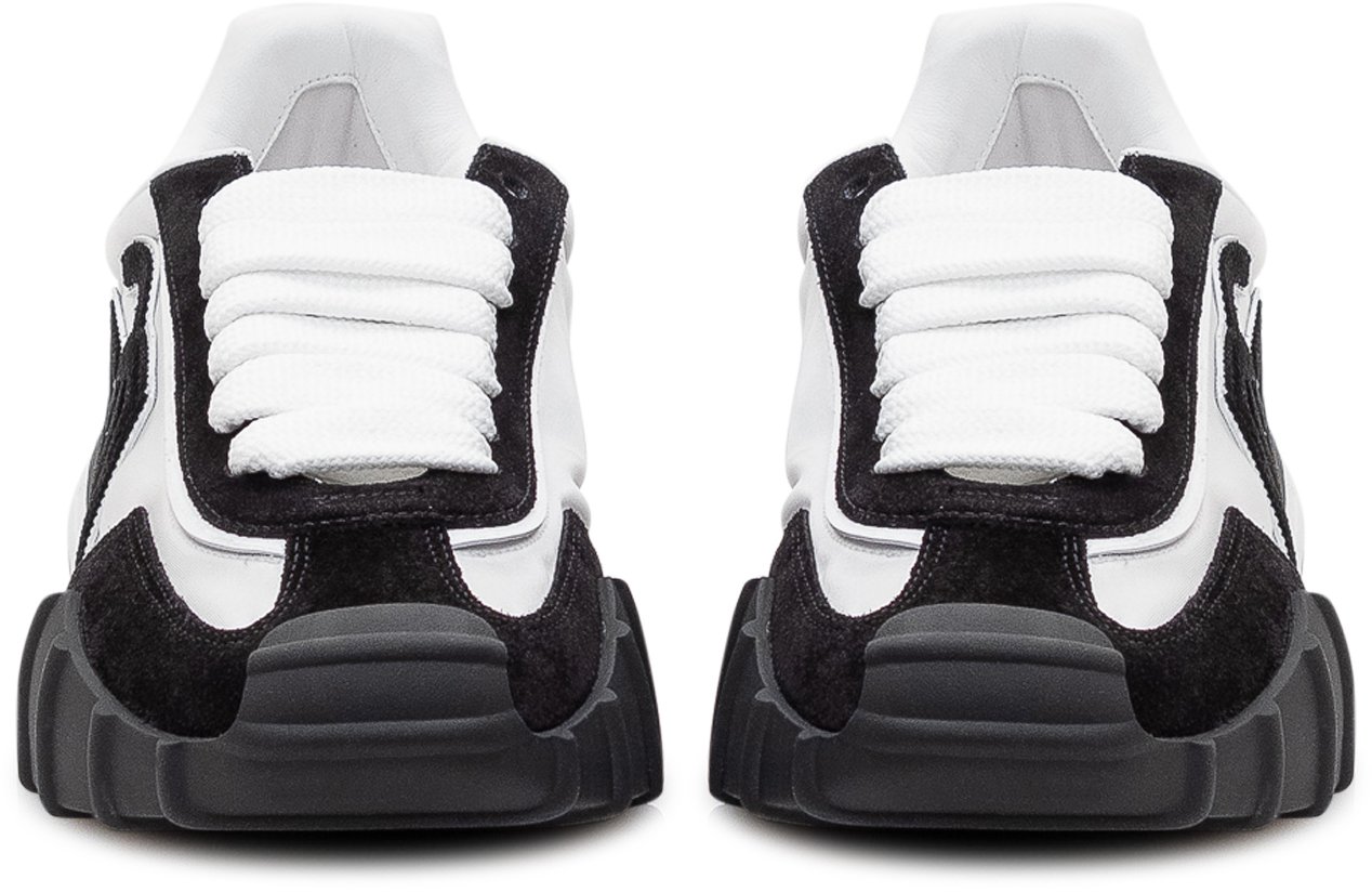 Dolce & Gabbana Sneaker Bassa con Logo Laterale Zwart