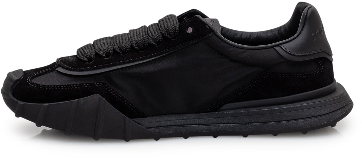 Dolce & Gabbana Sneaker Bassa con Logo Laterale a Rilievo Zwart