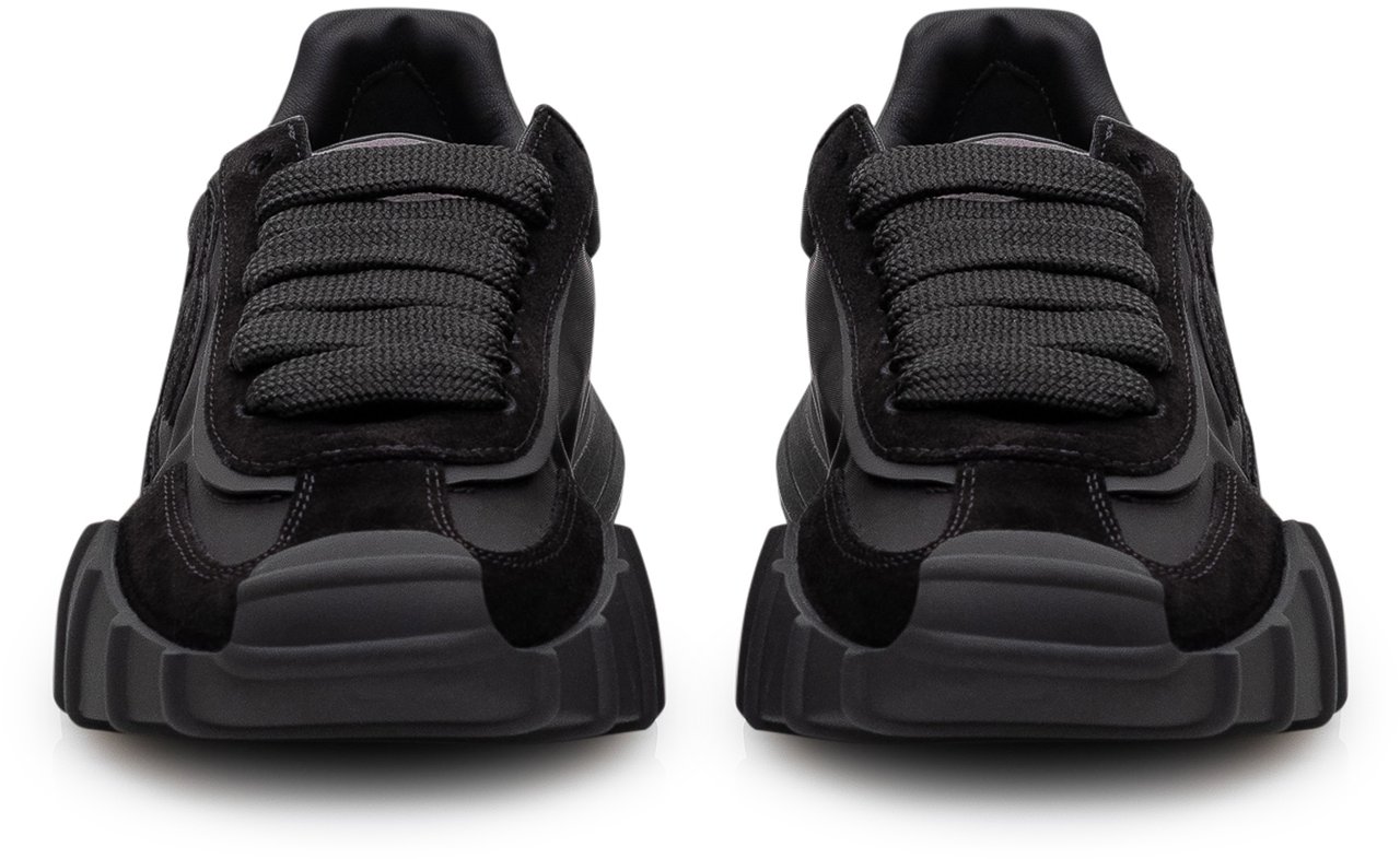 Dolce & Gabbana Sneaker Bassa con Logo Laterale a Rilievo Zwart