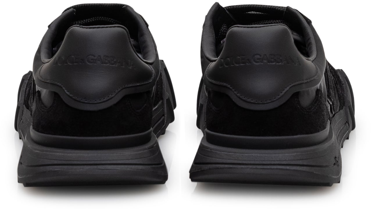 Dolce & Gabbana Sneaker Bassa con Logo Laterale a Rilievo Zwart