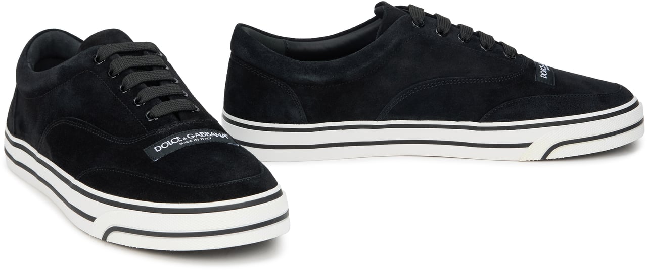 Dolce & Gabbana Low-top sneakers in suede Zwart