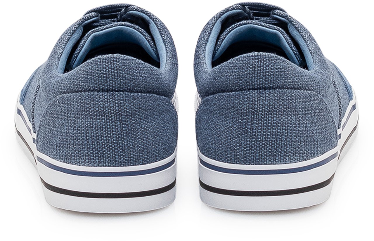 Dolce & Gabbana Sneaker Bassa in Tessuto con Lacci Blauw