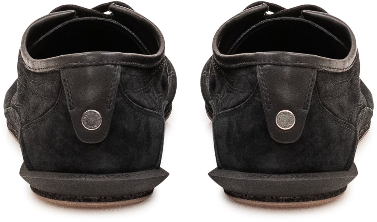 Dolce & Gabbana Sneaker Bassa con Lettering Zwart