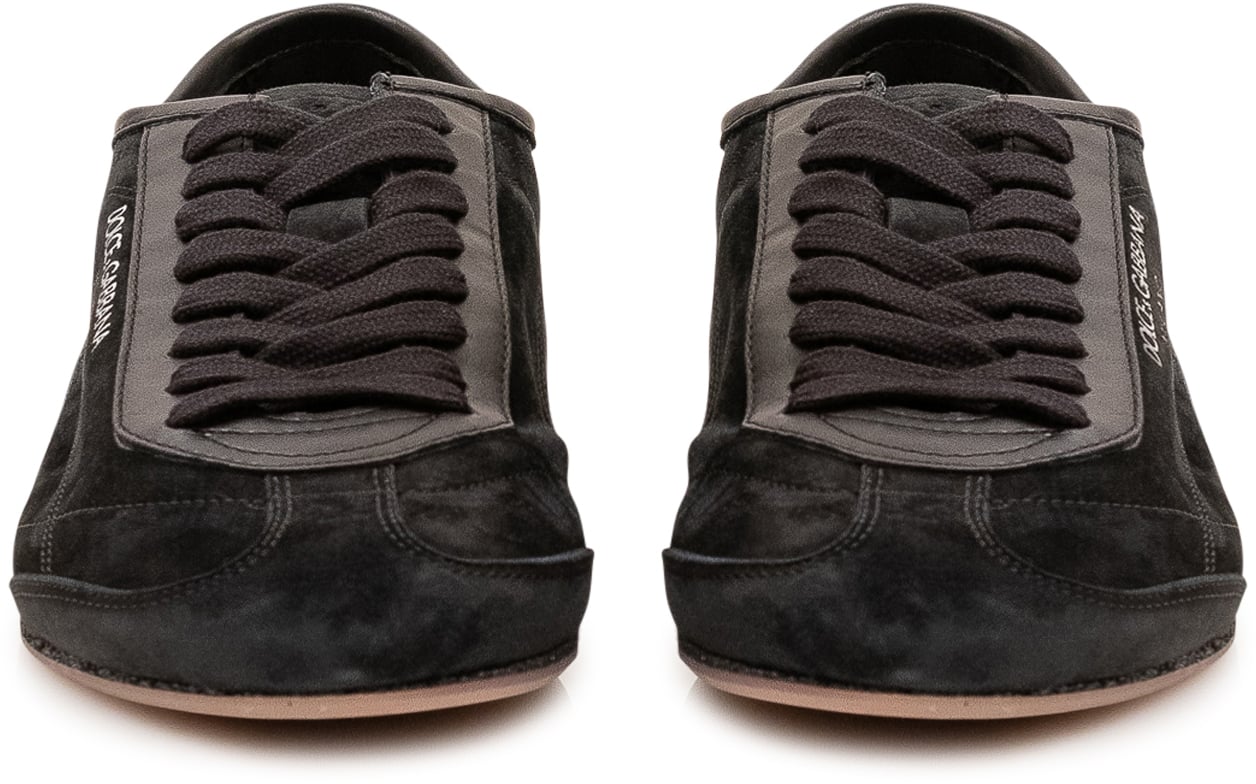 Dolce & Gabbana Sneaker Bassa con Lettering Zwart