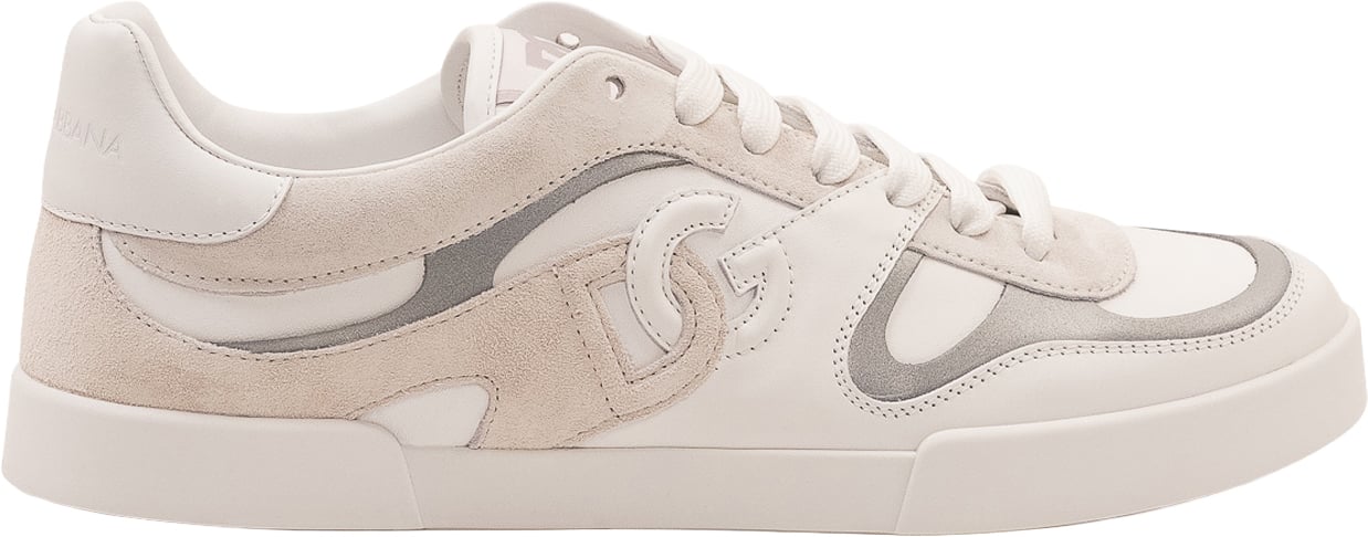 Dolce & Gabbana Sneakers Basse con Inserti Laterali Wit