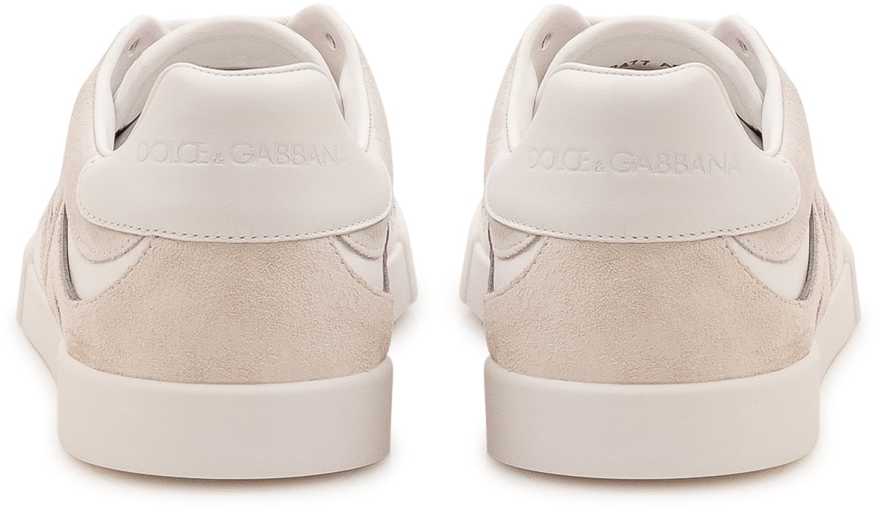 Dolce & Gabbana Sneakers Basse con Inserti Laterali Wit