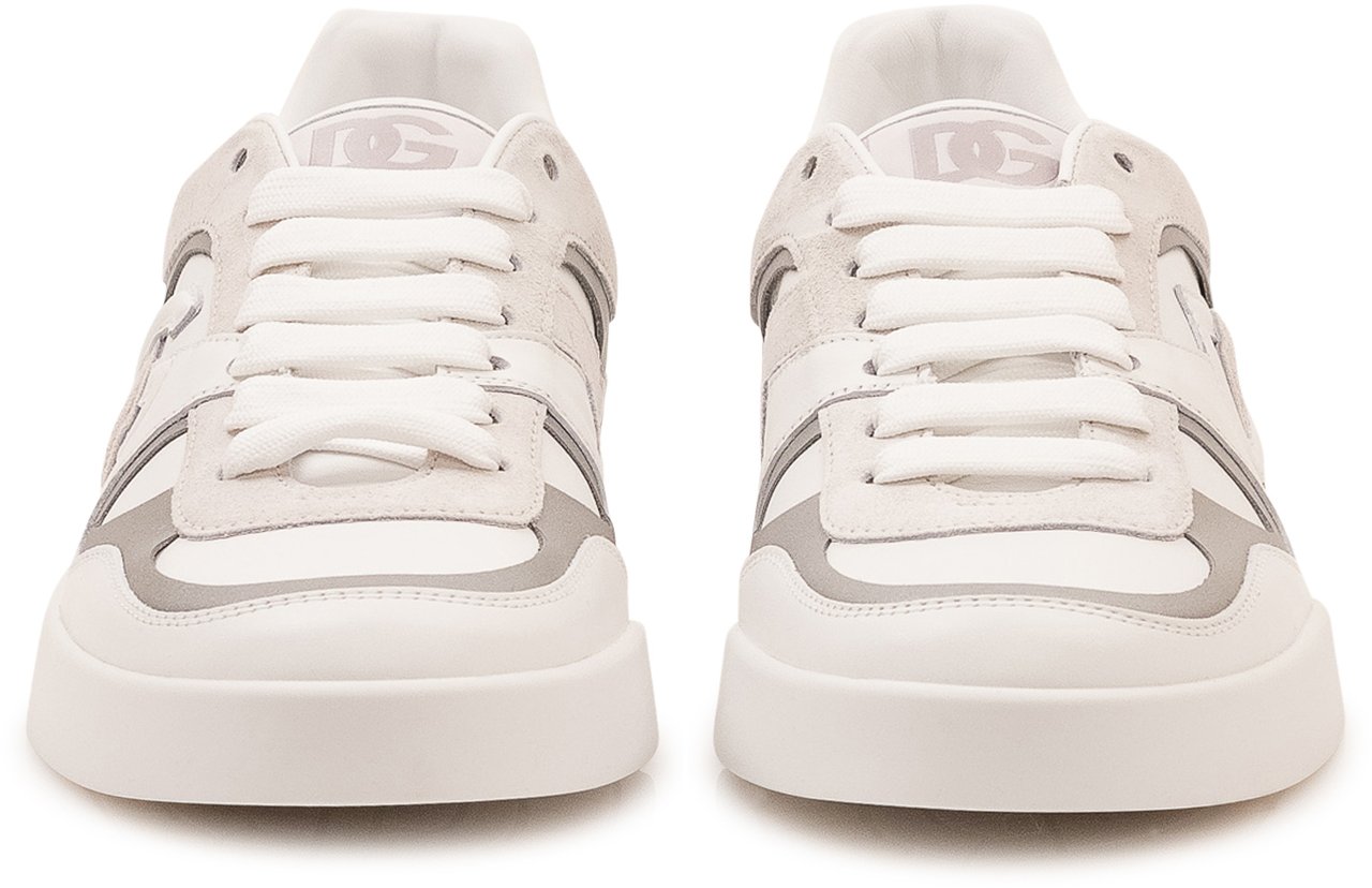 Dolce & Gabbana Sneakers Basse con Inserti Laterali Wit