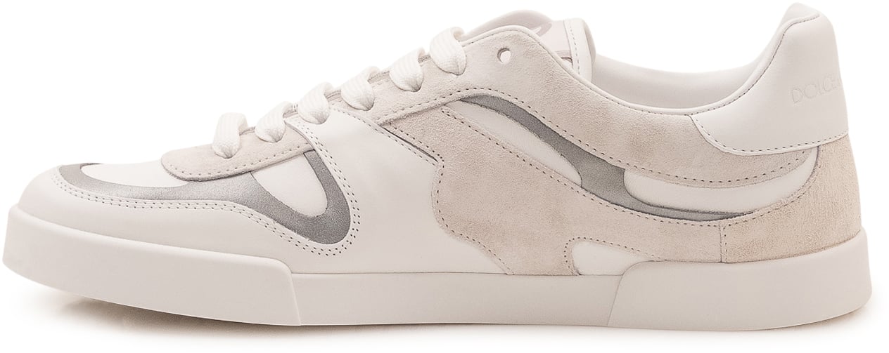 Dolce & Gabbana Sneakers Basse con Inserti Laterali Wit