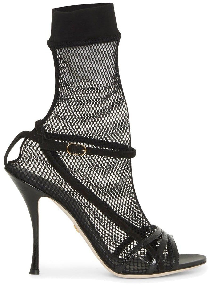 Dolce & Gabbana Dolce & Gabbana Fishnet Sandals Zwart