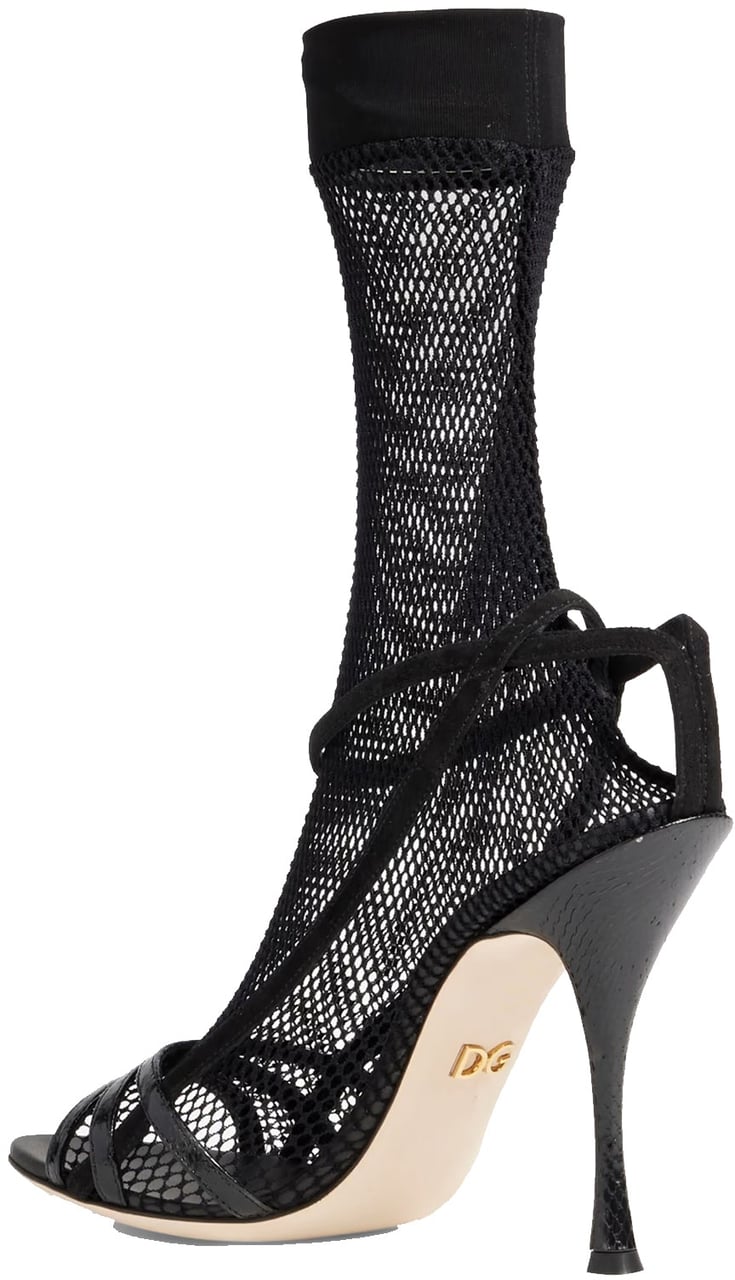 Dolce & Gabbana Dolce & Gabbana Fishnet Sandals Zwart