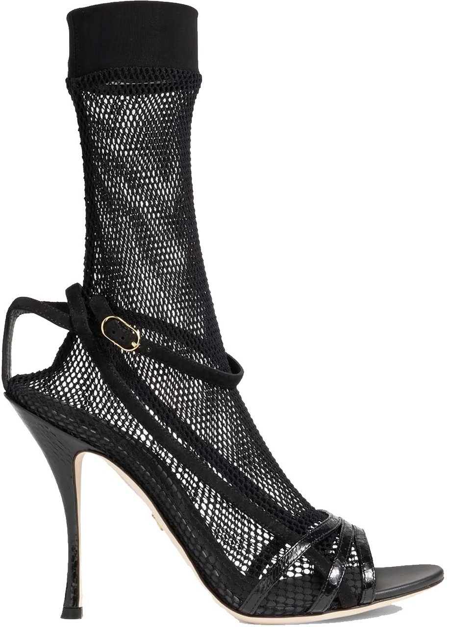 Dolce & Gabbana Dolce & Gabbana Fishnet Sandals Zwart