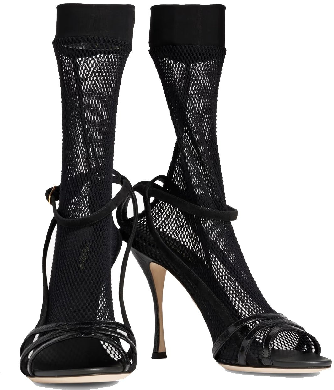 Dolce & Gabbana Dolce & Gabbana Fishnet Sandals Zwart