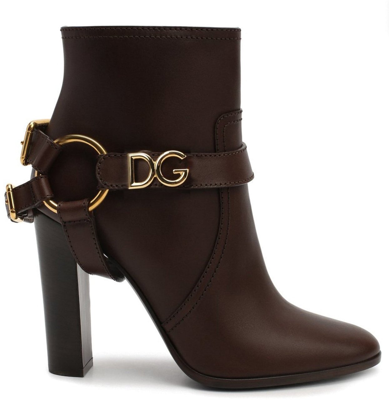 Dolce & Gabbana Dolce & Gabbana Leather Ankle Boots Bruin