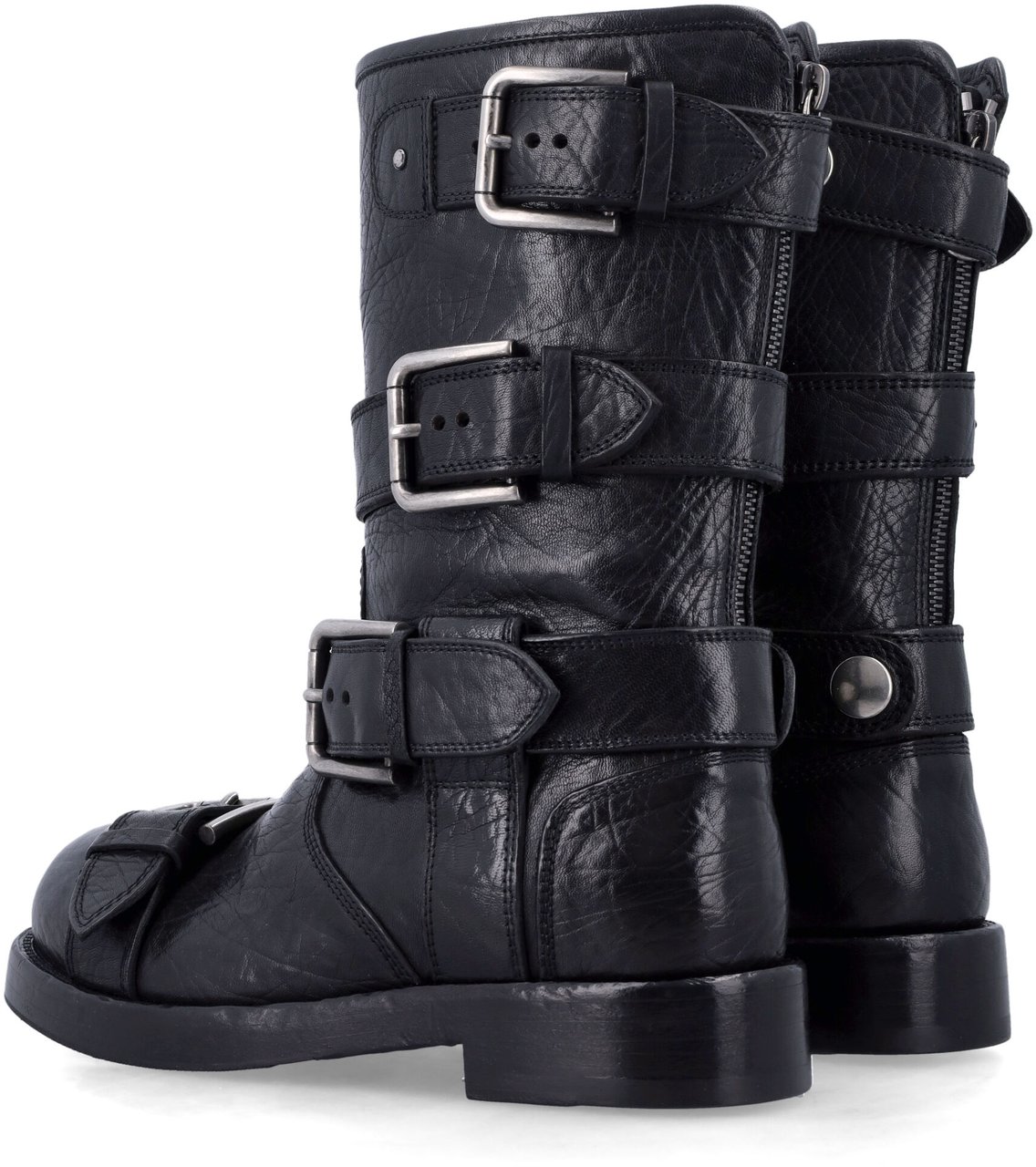 Dolce & Gabbana Bernini Biker Boot Nero Zwart