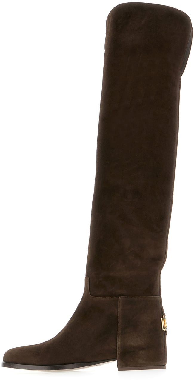 Dolce & Gabbana Dolce&gabbana Dark brown suede boots Bruin