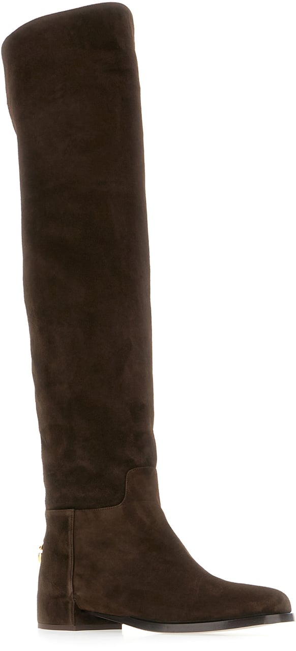 Dolce & Gabbana Dolce&gabbana Dark brown suede boots Bruin