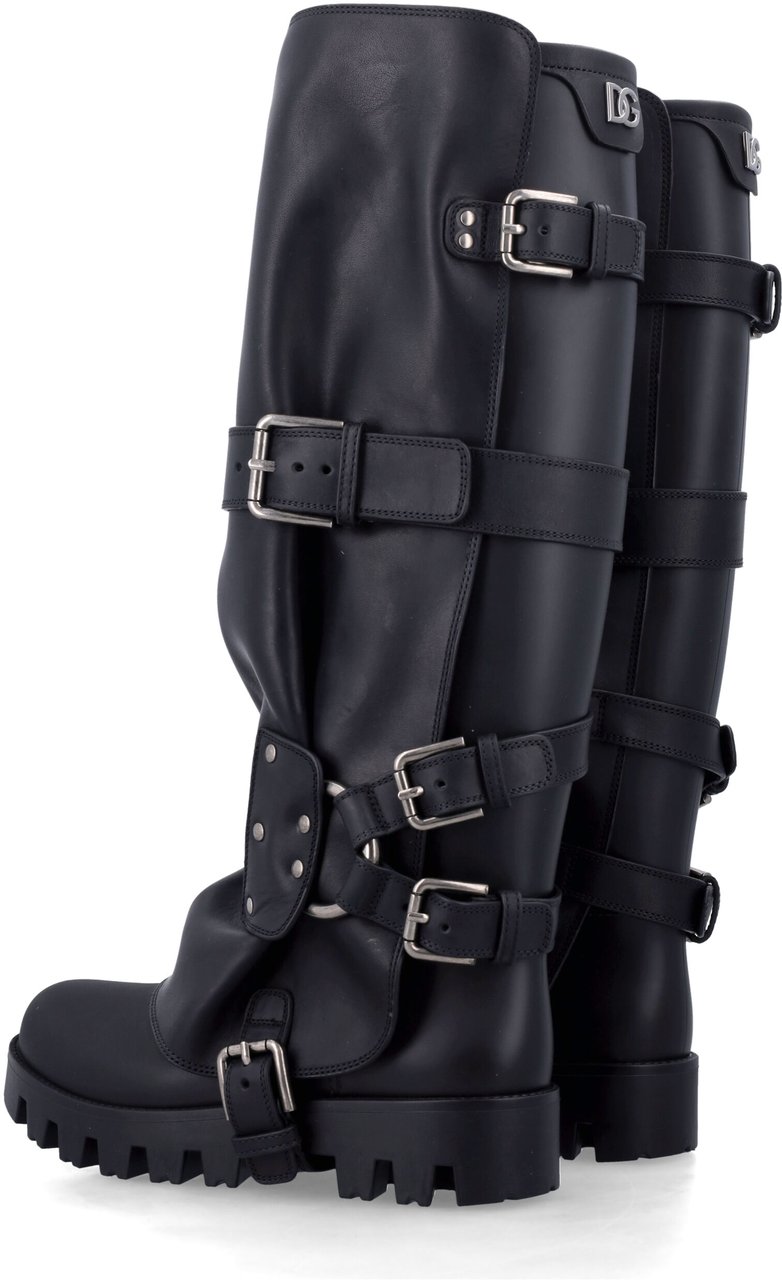 Dolce & Gabbana Rainbiker Boot Nero Zwart