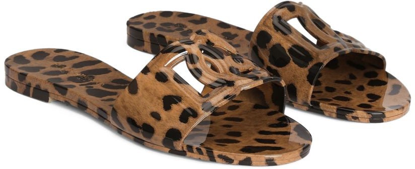 Dolce & Gabbana Sandals Leopard Print Beige