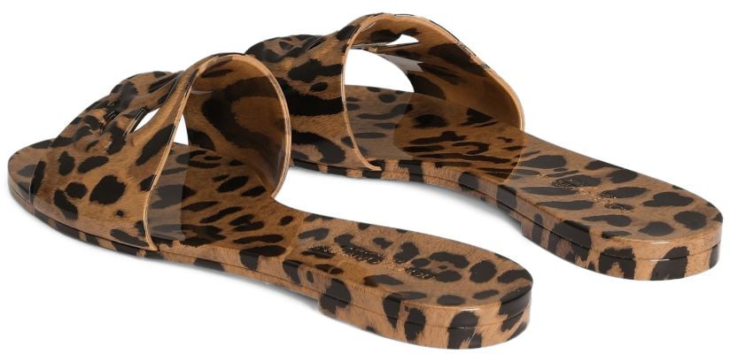 Dolce & Gabbana Sandals Leopard Print Beige