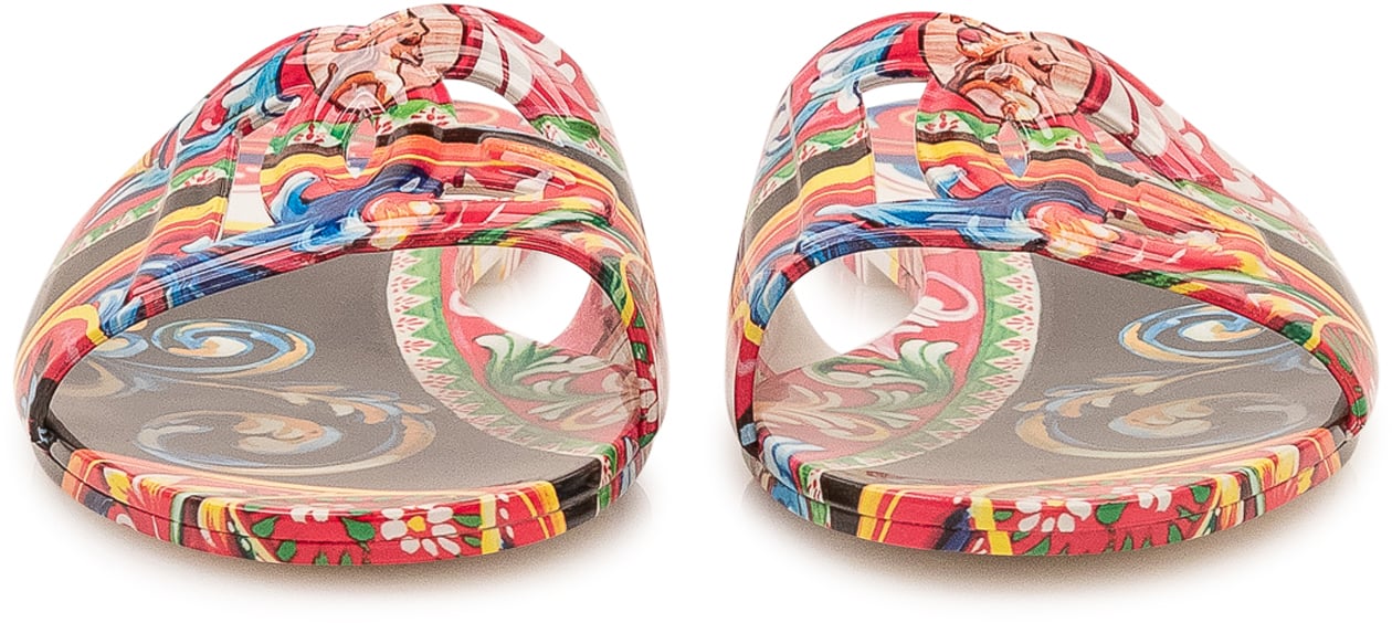 Dolce & Gabbana Sandali Slide con Stampa Grafica Divers