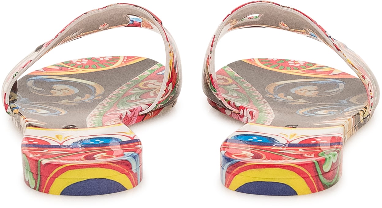 Dolce & Gabbana Sandali Slide con Stampa Grafica Divers