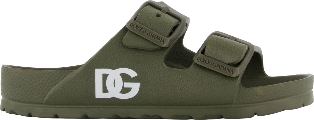Dolce & Gabbana Jongens Slippers In Army Groen