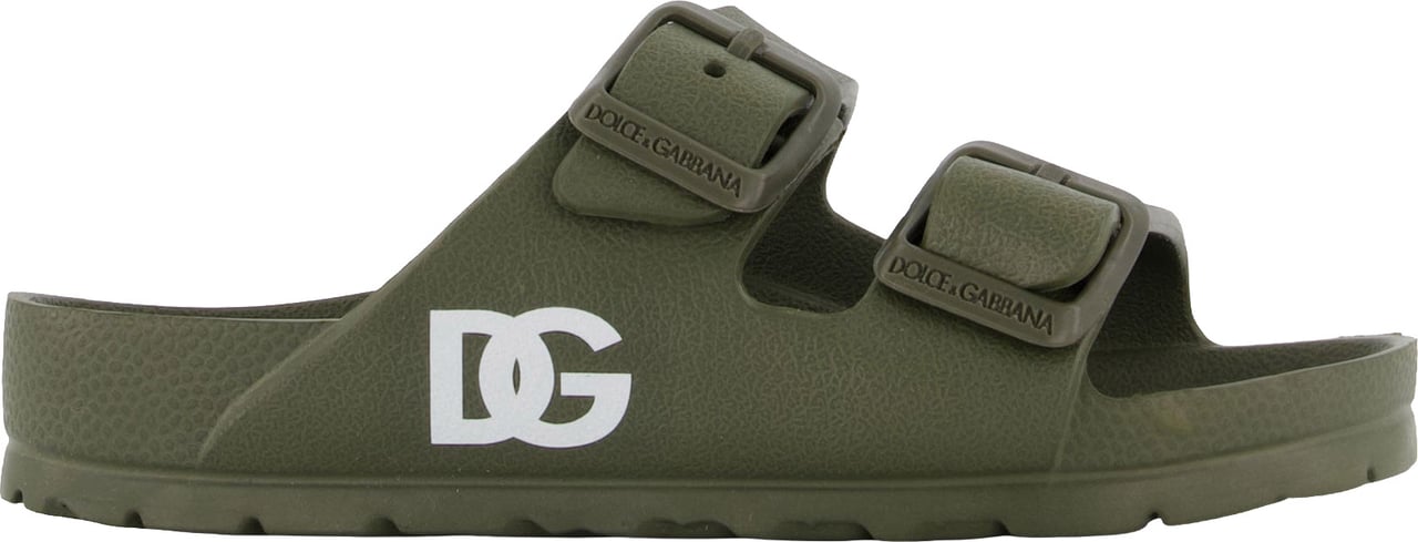 Dolce & Gabbana Jongens Slippers In Army Groen