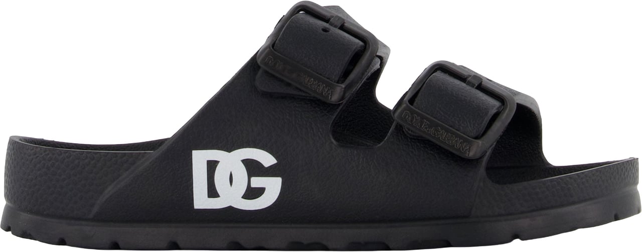 Dolce & Gabbana Jongens Slippers In Zwart Zwart