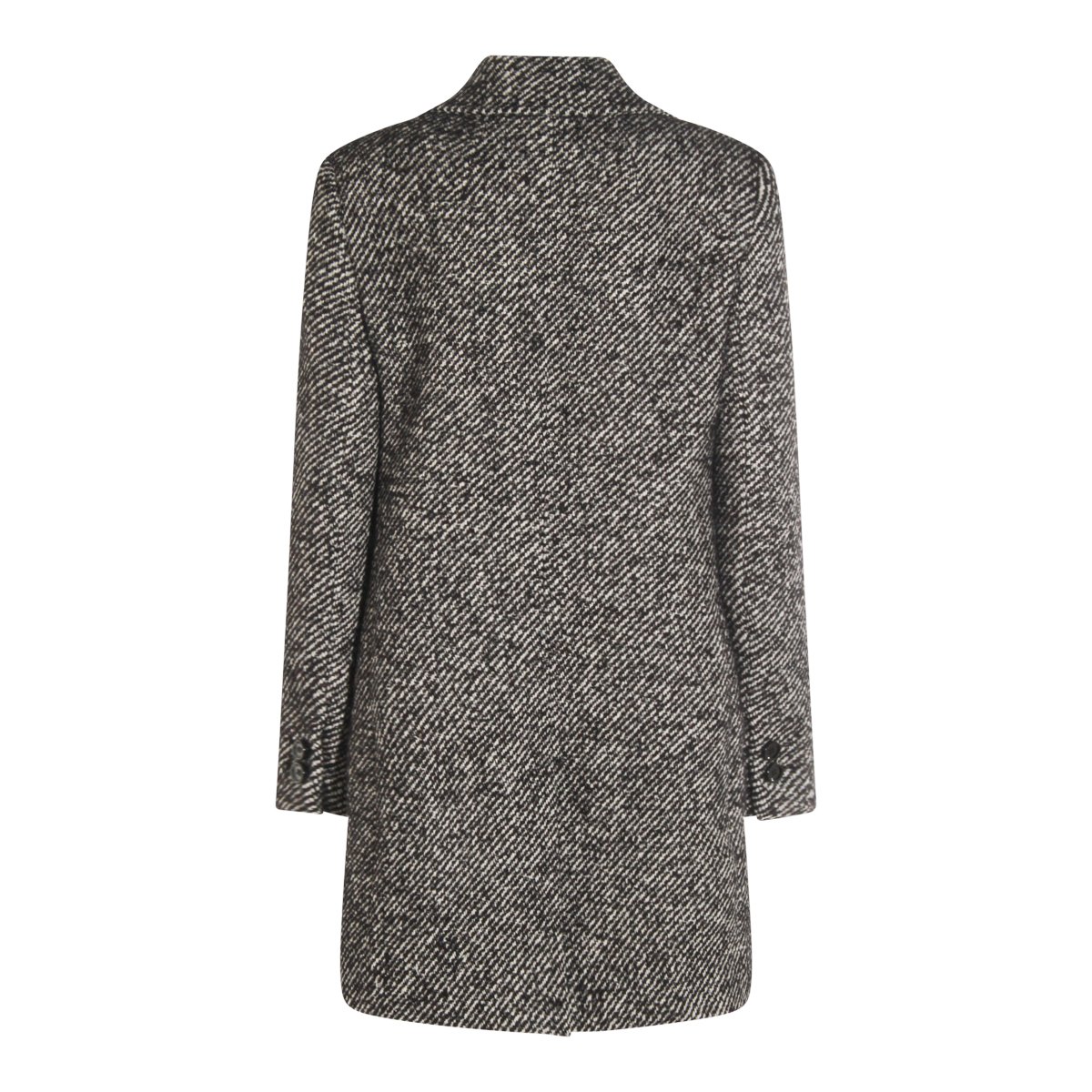 Dolce & Gabbana Grey Wool Coat Grijs