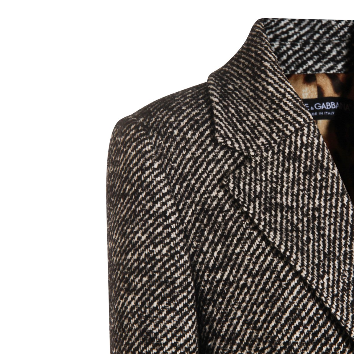 Dolce & Gabbana Grey Wool Coat Grijs