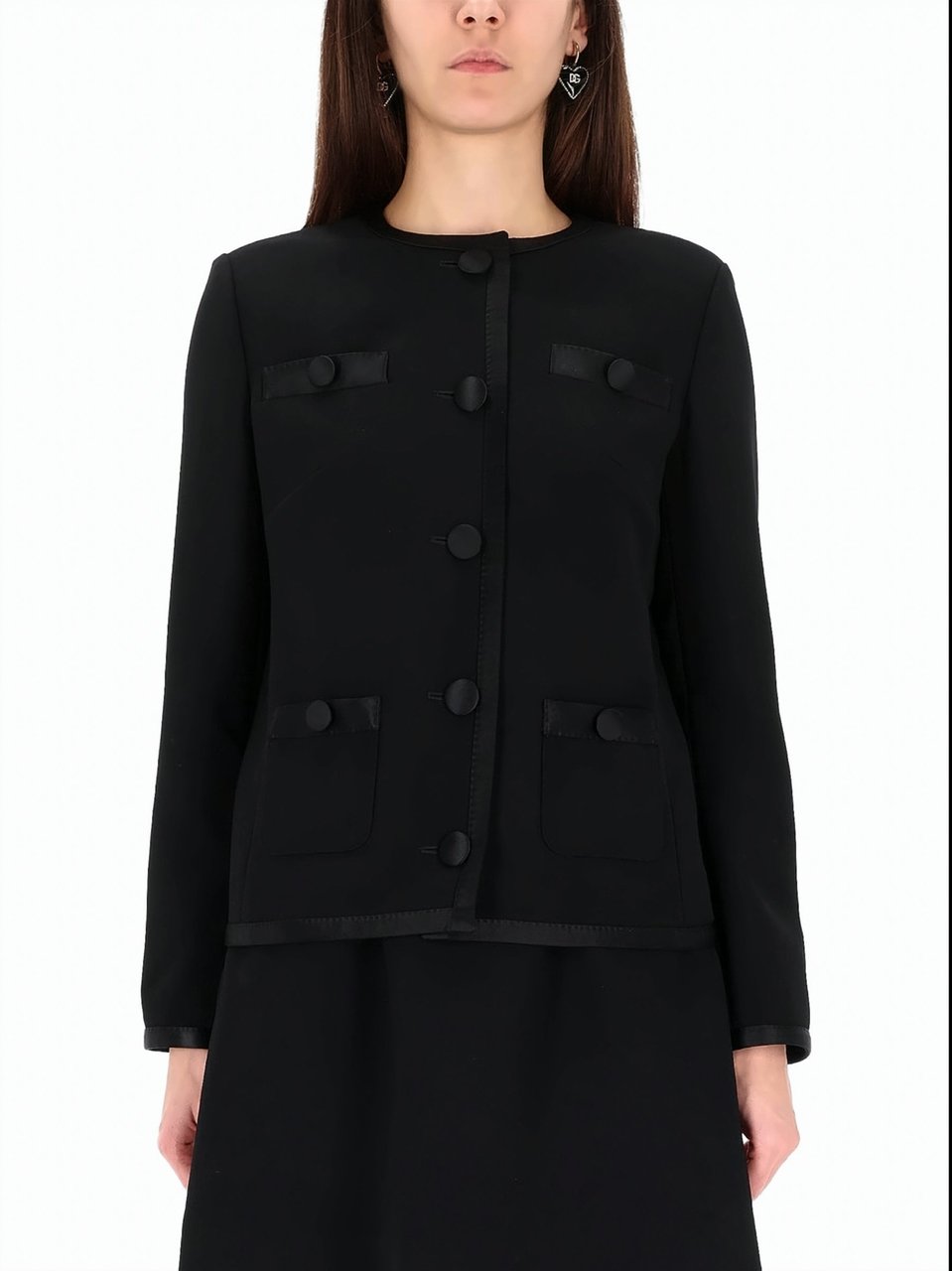 Dolce & Gabbana Black Jackets Zwart