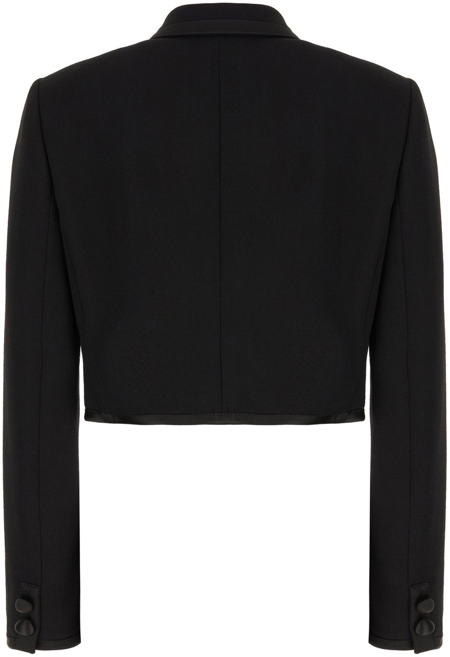 Dolce & Gabbana Dolce&gabbana Black stretch wool blend blazer Zwart