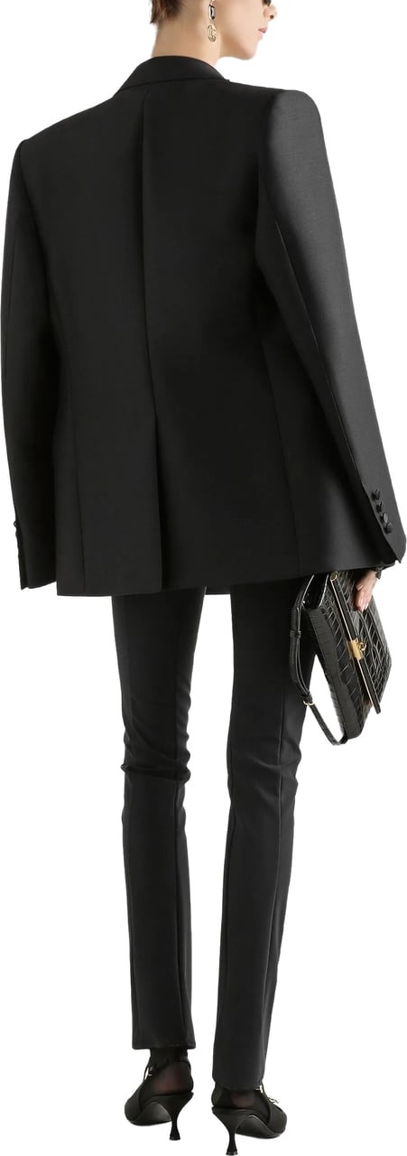 Dolce & Gabbana Double-Breasted Tailored Black Wool Blazer Zwart