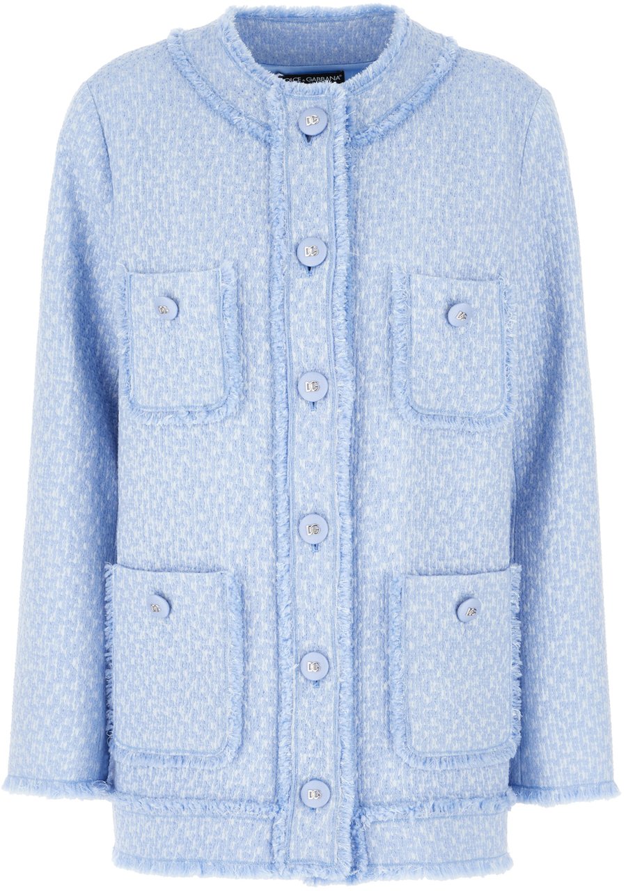 Dolce & Gabbana Dolce&gabbana Embroidered wool blend blazer Divers