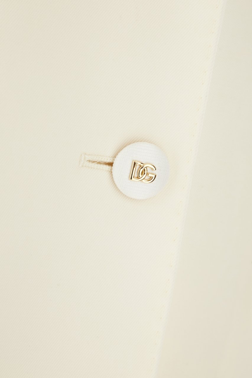 Dolce & Gabbana Dolce&gabbana Ivory stretch wool blazer Neutraal