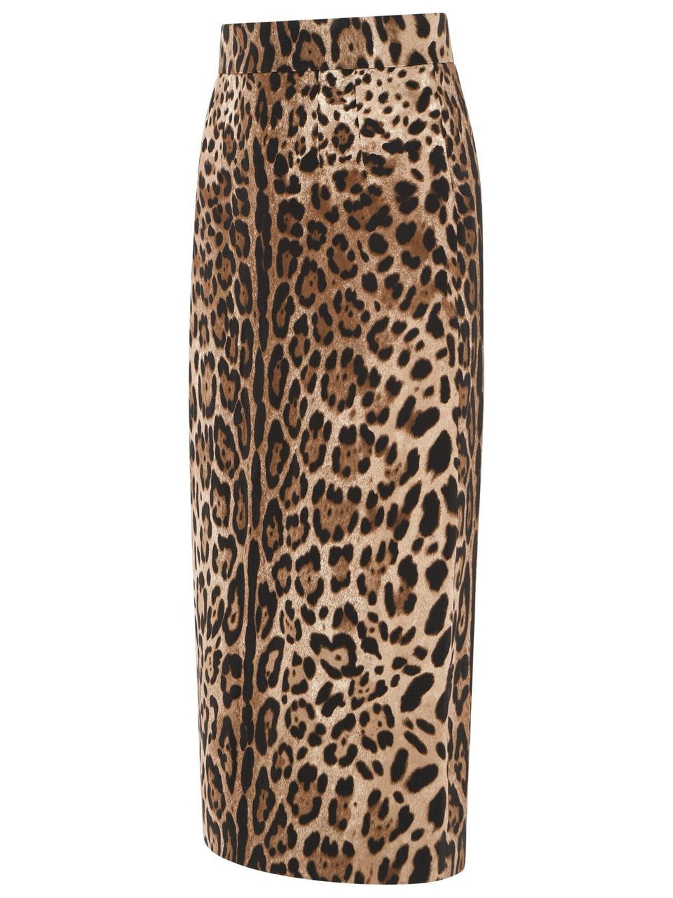 Dolce & Gabbana Leopard Viscose Skirt Zwart