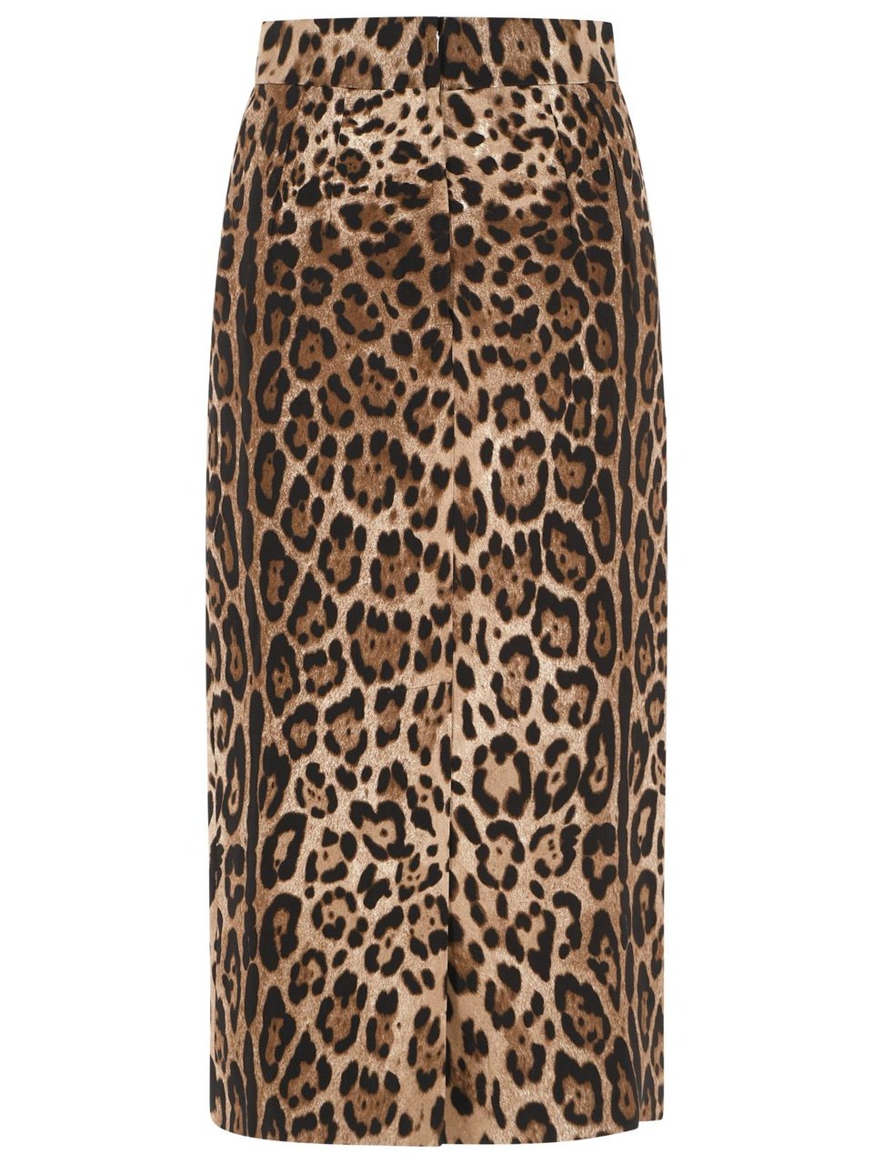 Dolce & Gabbana Leopard Viscose Skirt Zwart