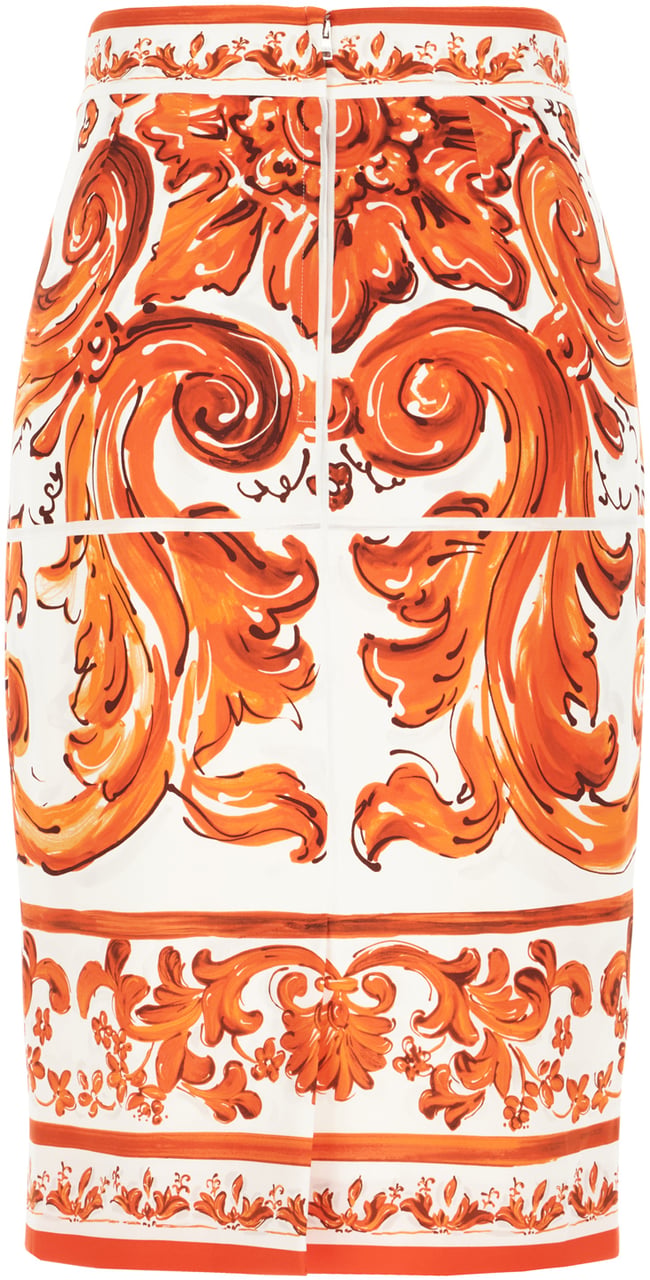 Dolce & Gabbana Dolce&gabbana Printed stretch silk skirt Divers
