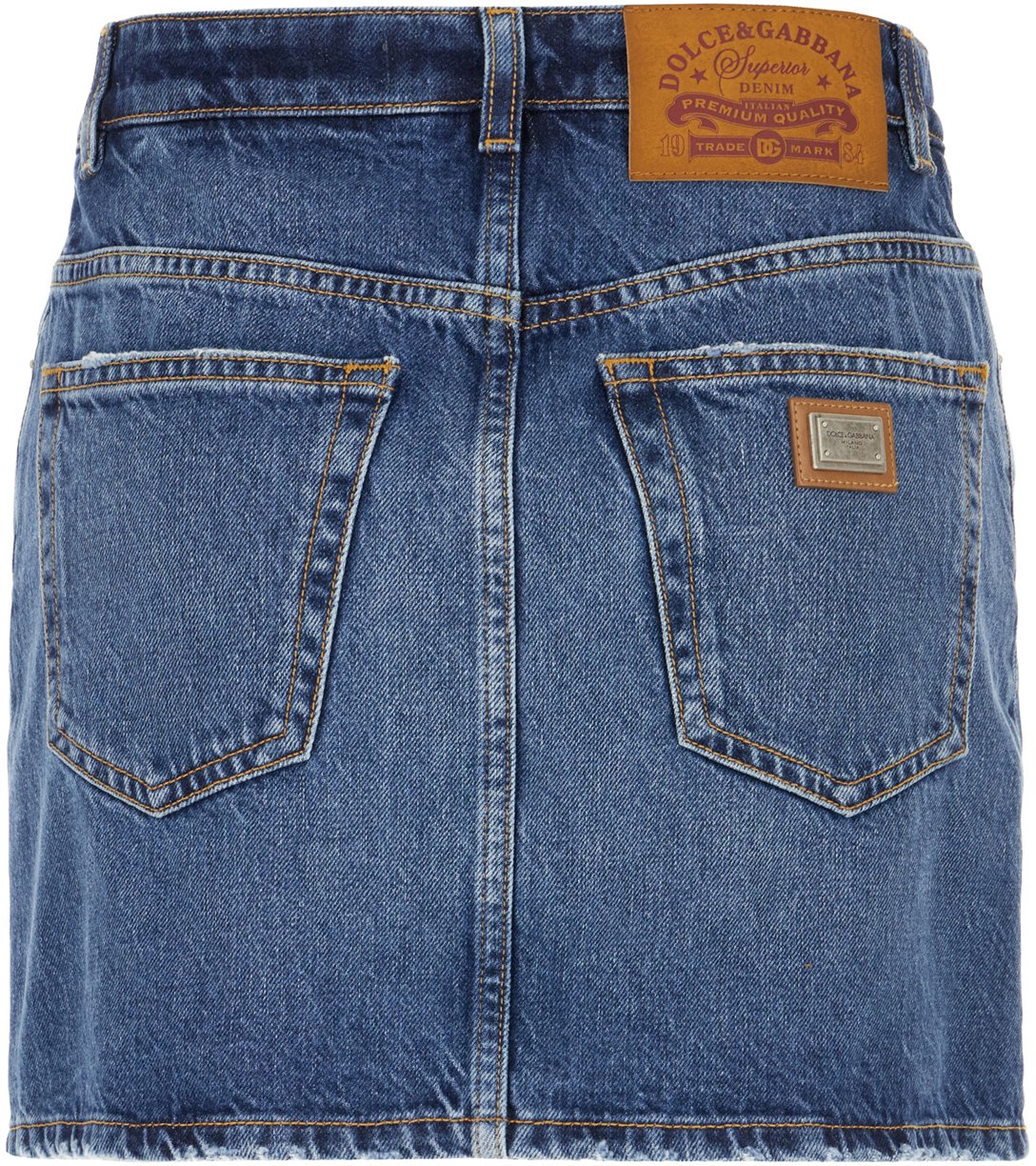 Dolce & Gabbana Dolce&gabbana Denim mini skirt Blauw