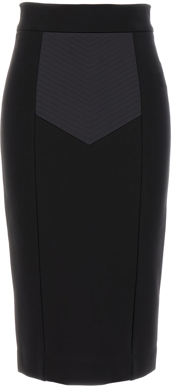 Dolce & Gabbana Dolce&gabbana Black stretch viscose blend skirt Zwart