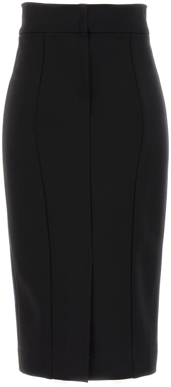 Dolce & Gabbana Dolce&gabbana Black stretch viscose blend skirt Zwart