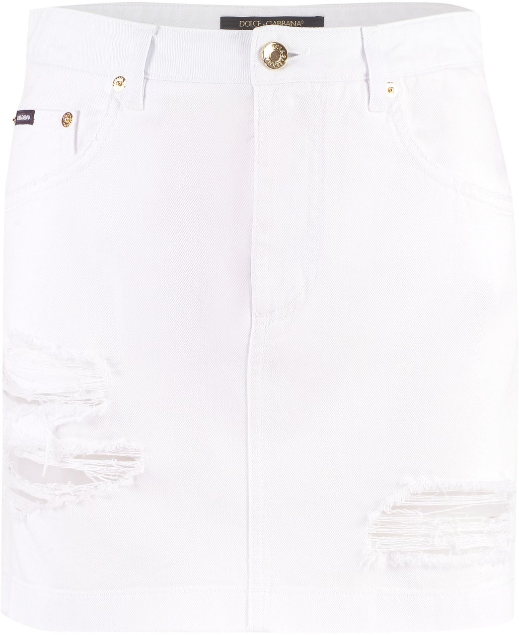 Dolce & Gabbana Denim mini skirt Wit