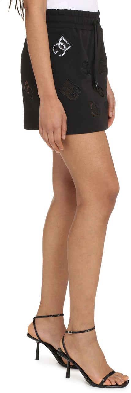 Dolce & Gabbana Cotton mini-skirt Zwart