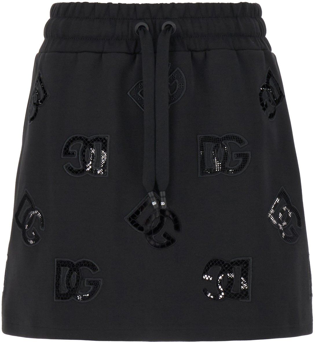 Dolce & Gabbana Dolce&gabbana Slate cotton blend mini skirt Zwart