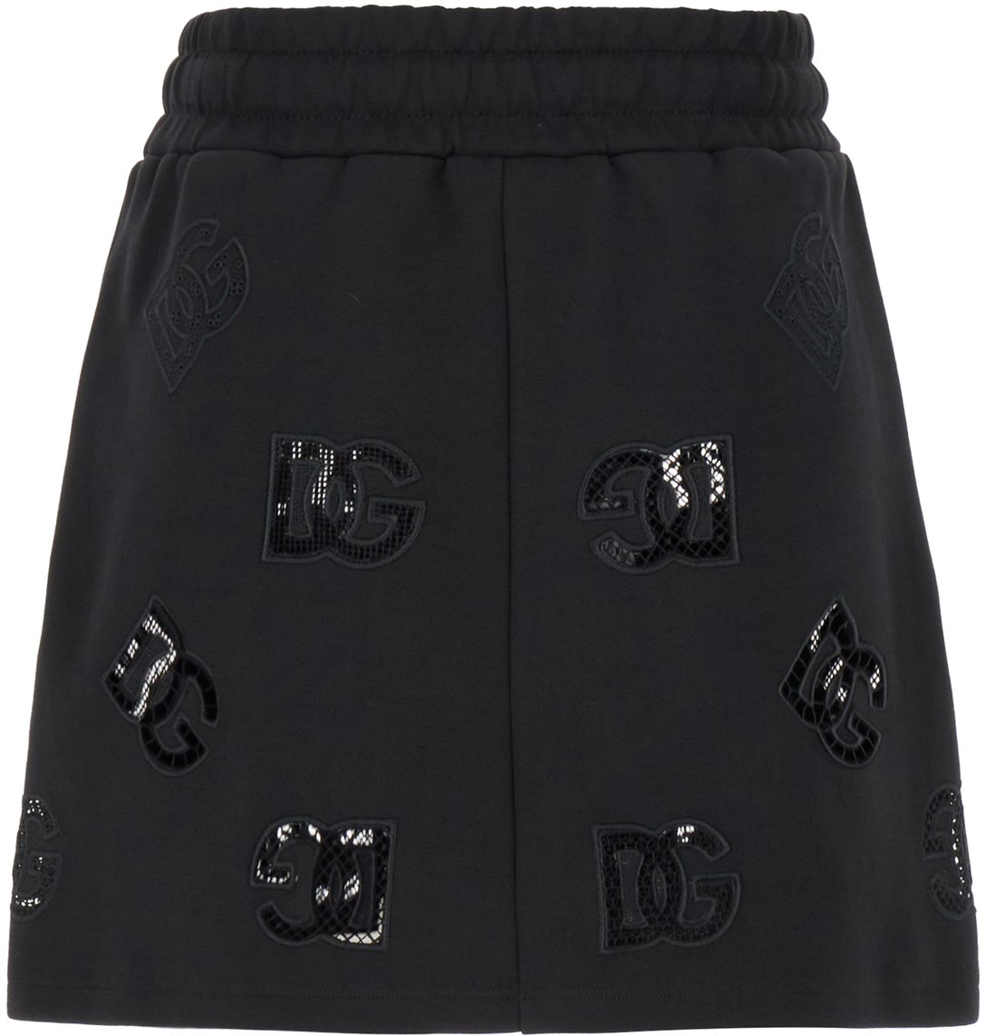 Dolce & Gabbana Dolce&gabbana Slate cotton blend mini skirt Zwart