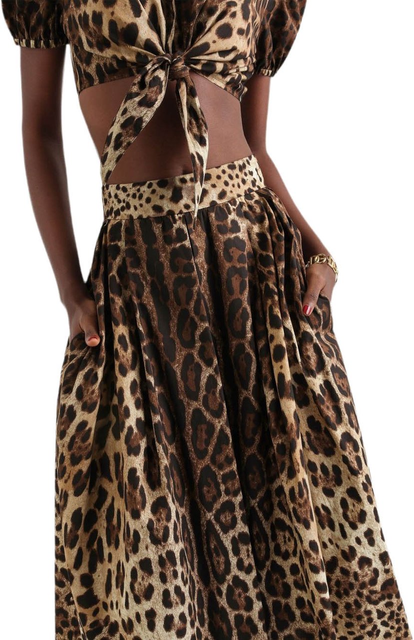 Dolce & Gabbana Skirts Leopard Print Beige