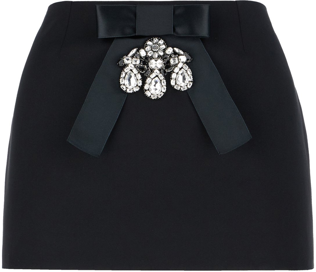 Dolce & Gabbana Dolce&gabbana Black satin mini skirt Zwart