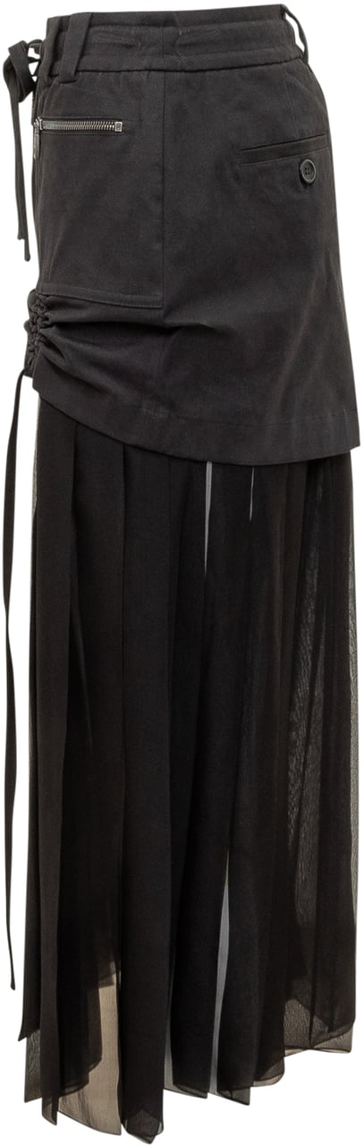 Dolce & Gabbana Gonna Dolce & Gabbana con Inserti in Chiffon Zwart