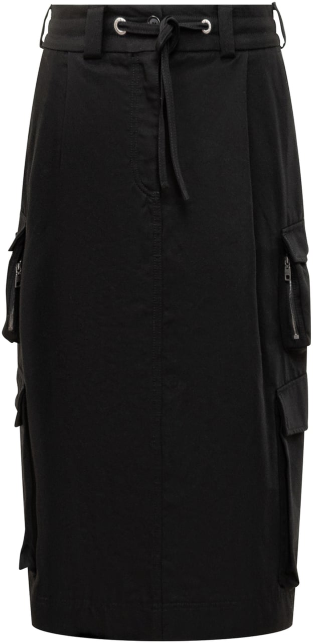 Dolce & Gabbana Gonna Cargo Dolce & Gabbana in Cotone Nero Zwart
